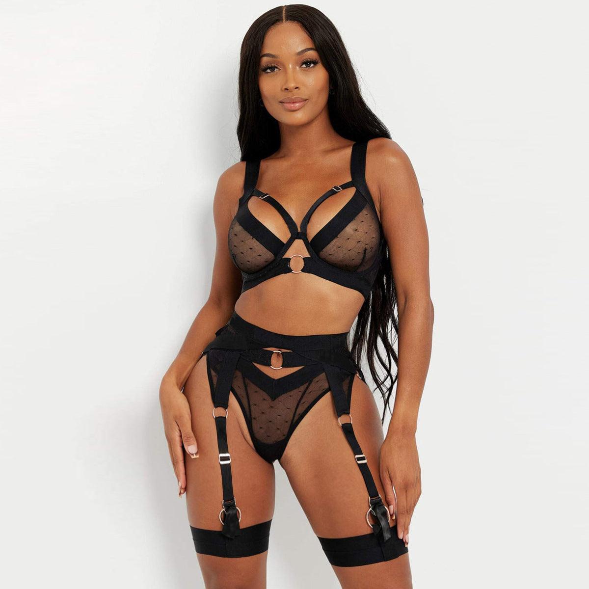 Ins Style Sexy Lace Stitching Mesh Sling Sexy Lingerie Suit Women's Clothing - EVA EXOTIC 